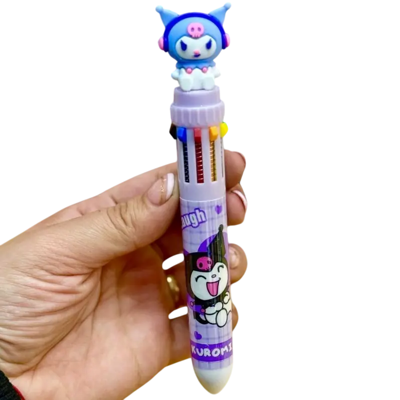 Lapiceras "Kuromi" Retractil x 10 Colores