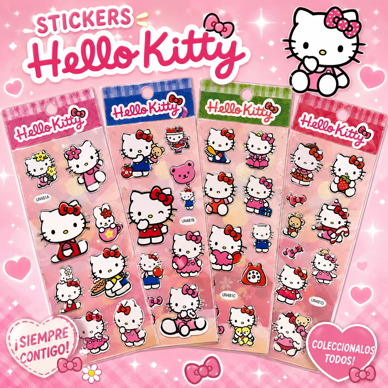 Plancha de Stickers * HELLO KITTY *