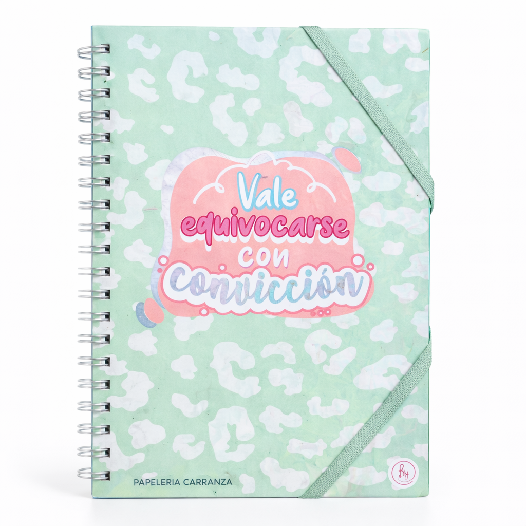 CUADERNOS UNIVERSITARIO C/ ESPIRAL 28 X 20 ” CONVICCION ” A4 RY DESIGN CUADRICULADO