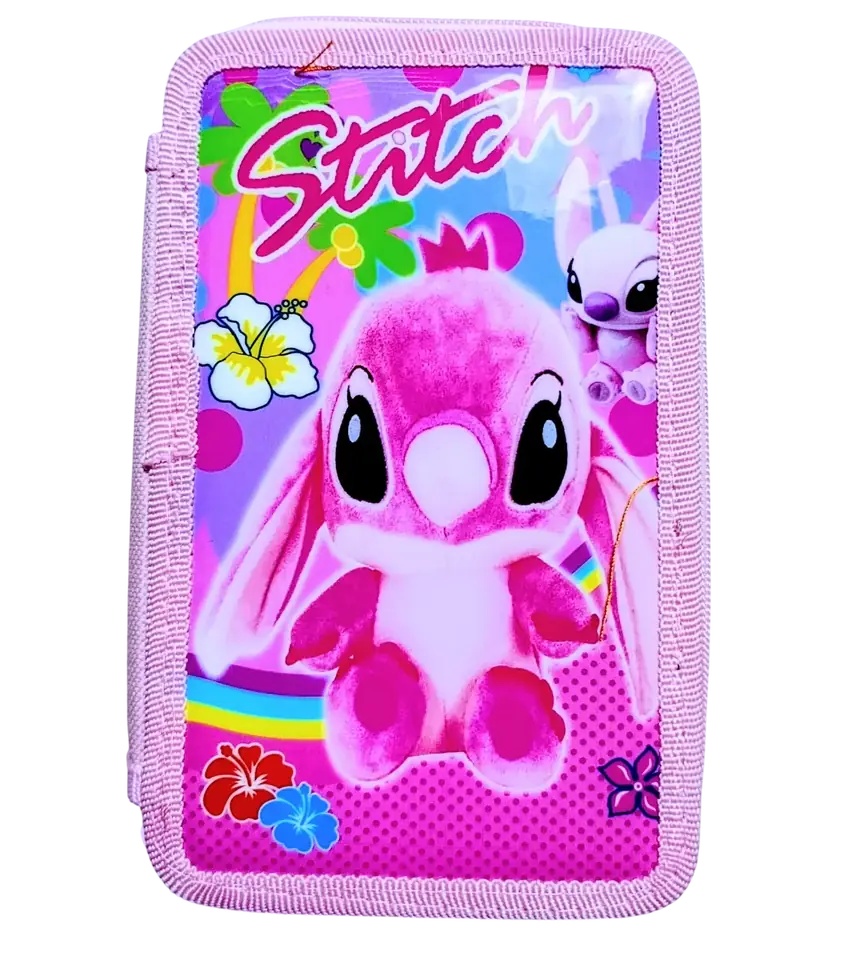 CARTUCHERAS "STITCH" 2 PISOS + UTILES