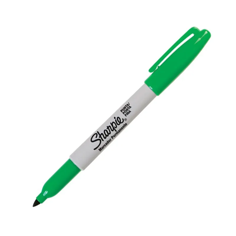 MARCADORES INDELEBLE SHARPIE ** PUNTA FINA VERDE OSCURO **
