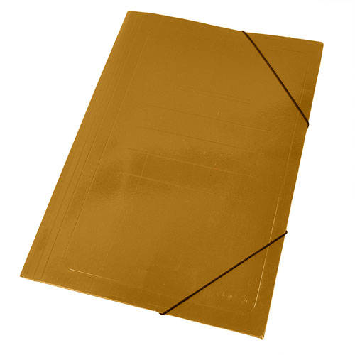 CARPETA 3 SOLAPAS MARRÓN C/ ELASTICO  OFICIO