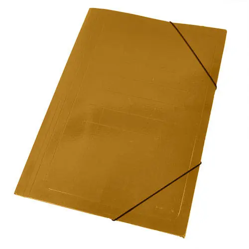 CARPETA 3 SOLAPAS MARRÓN C/ ELASTICO  OFICIO