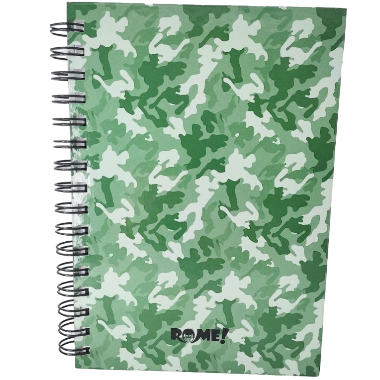 Cuadernos A5 ROME " Verde Camuflado " Hojas Rayadas