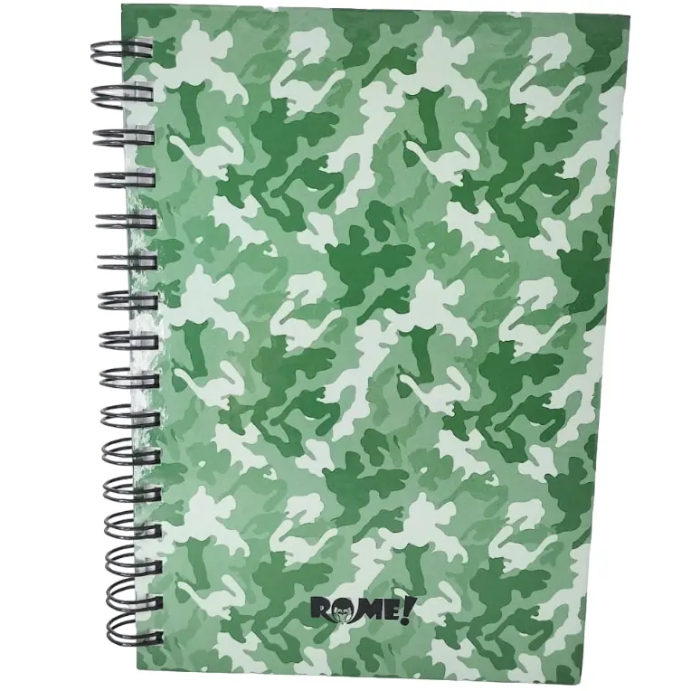Cuadernos A5 ROME " Verde Camuflado " Hojas Rayadas