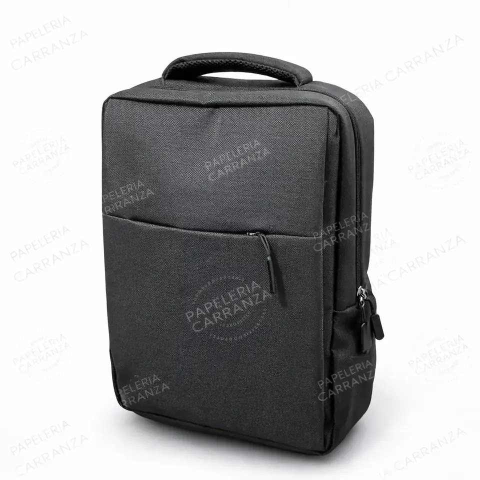 Mochila Porta Notebook " VIRAL NEGRA " 3 COMPARTIMIENTOS C/ Puerto USB - Reforzada (Excelente Calidad) Multi compartimiento