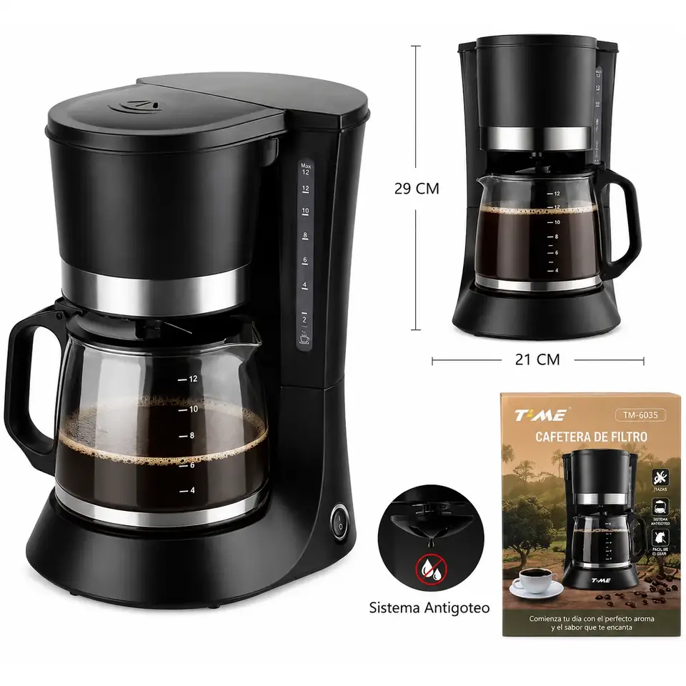 Cafetera De Filtro - Time 1.2 Litros - 680W