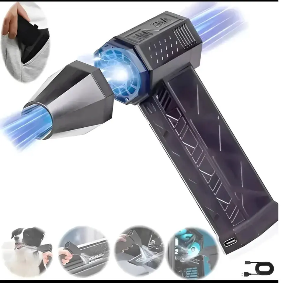 Soplador Potente Turbo Portátil  3 velocidades Recargable + Linterna - Jet Fan