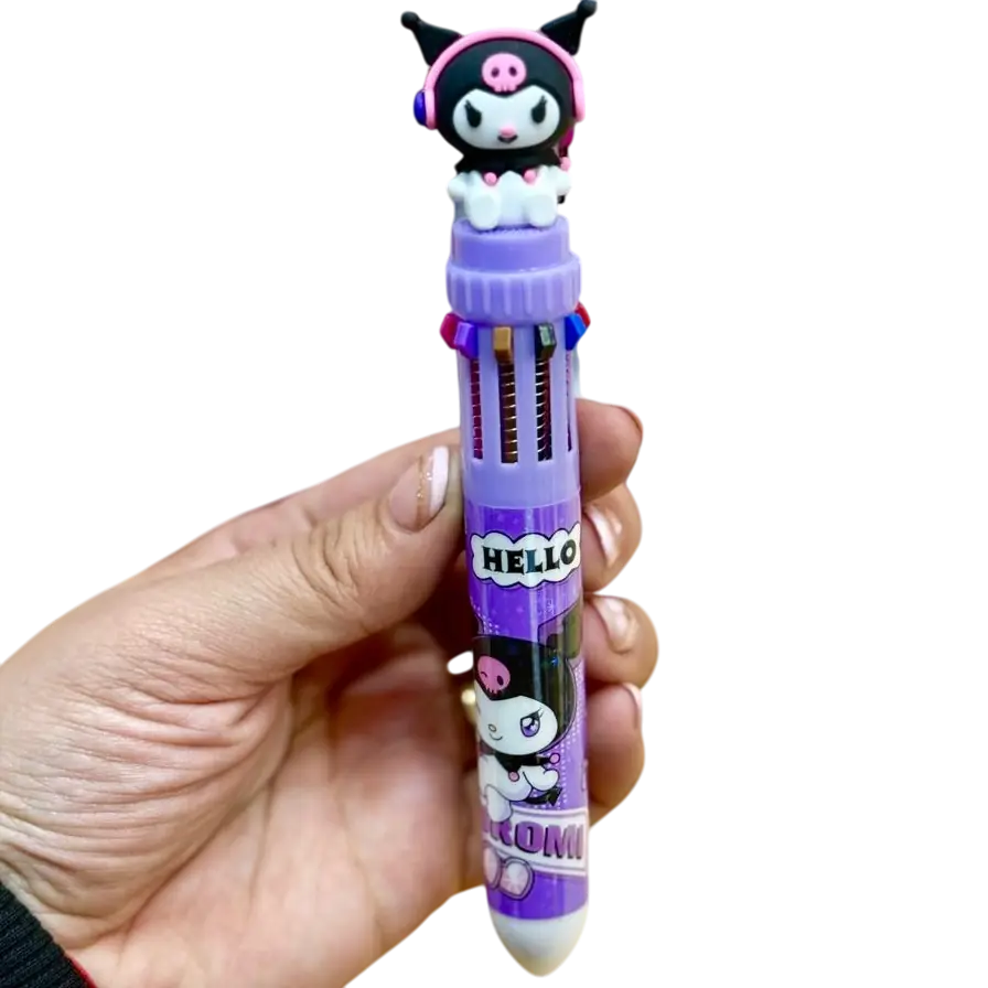 Lapiceras "Kuromi" Retractil x 10 Colores
