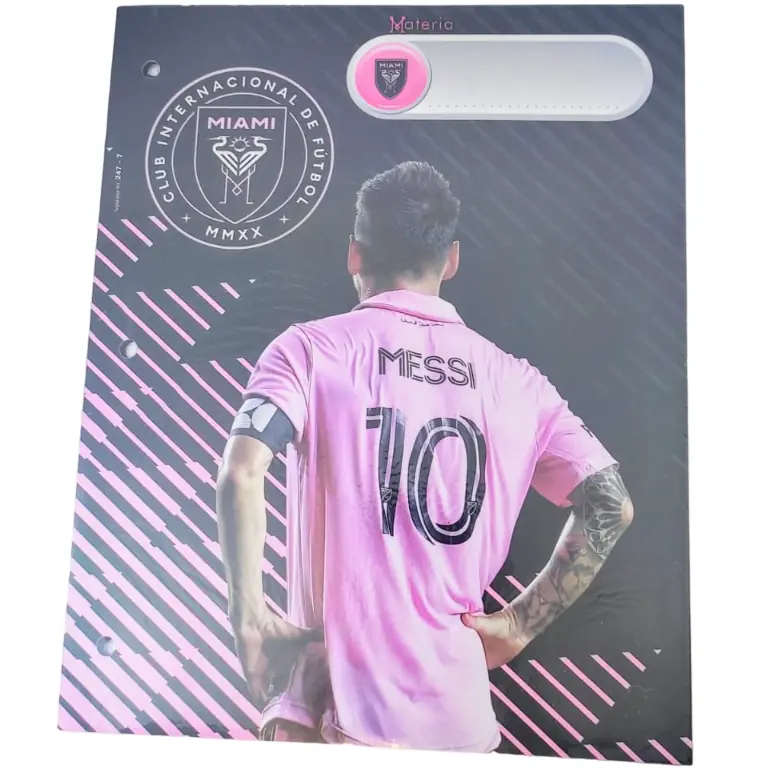 Separadores de Materias "Messi Inter Miami" Tamaño Escolar (Fantasia)