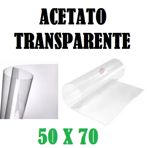 ACETATO EN PLANCHA TRANSPARENTE 50 x 70 CM (200 Micrones)