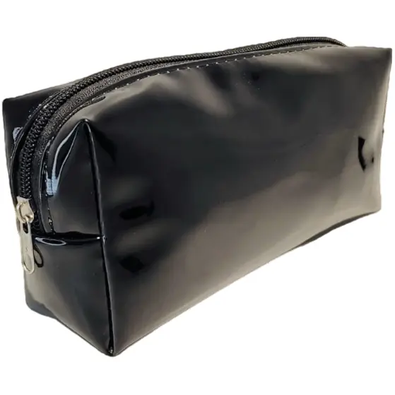 CARTUCHERAS CHAROLADAS "NEGRA" TAMAÑO MEDIANO Cod 200