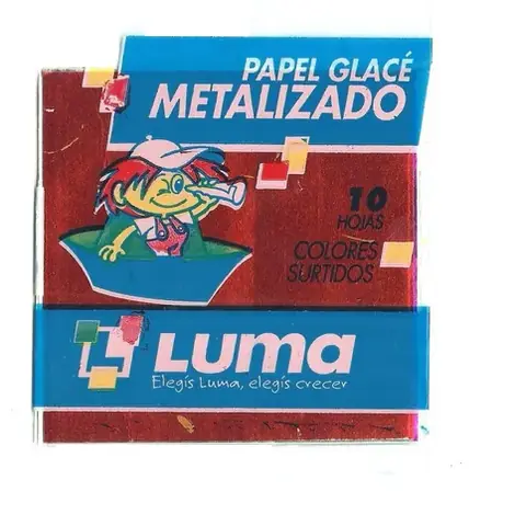 Papel Glacé Metalizado x 10