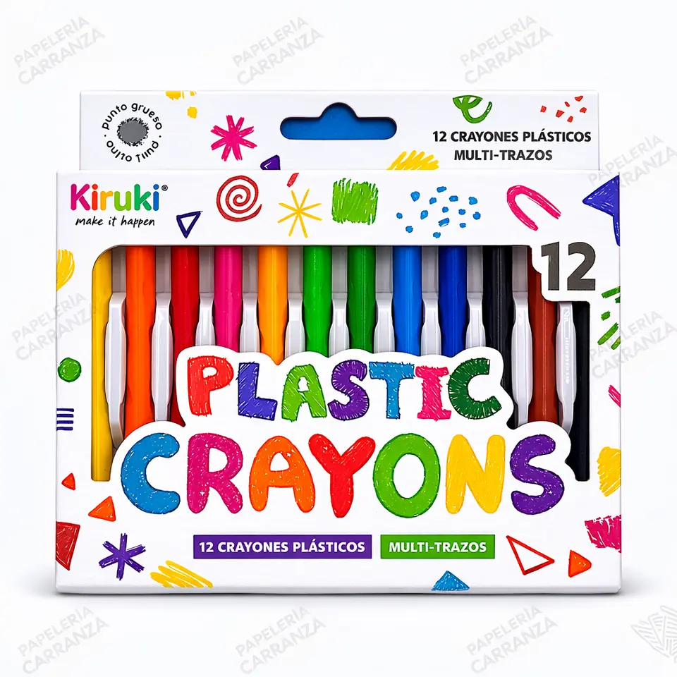 Crayones KIRUKI x 12 Largos (Tipo JOVI)
