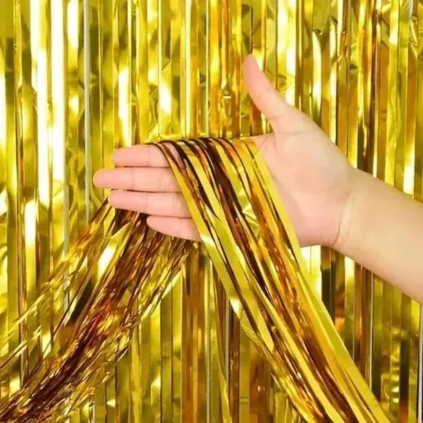 CORTINA LLUVIA * DORADO* METALIZADA FOIL FRINGE CURTAIN