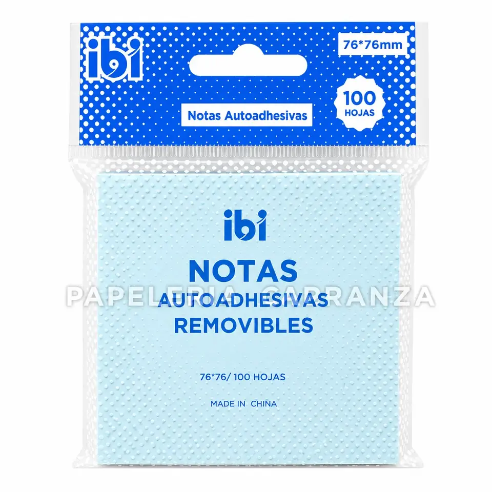 Notas Adhesivas IBI CRAFT " Celeste Pastel " 75 x 75