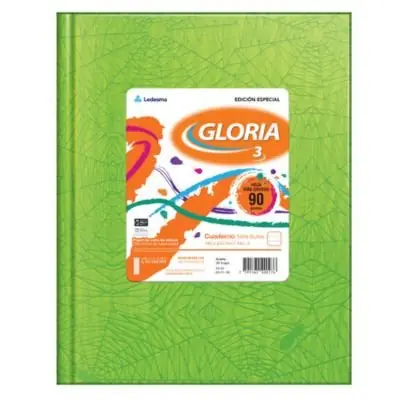 Cuaderno Tapa Dura Forrado Araña // GLORIA 50 HOJAS RAYADO (TAMAÑO GRANDE N°3 / A3) 19x24 (Hoja de 90 gr)