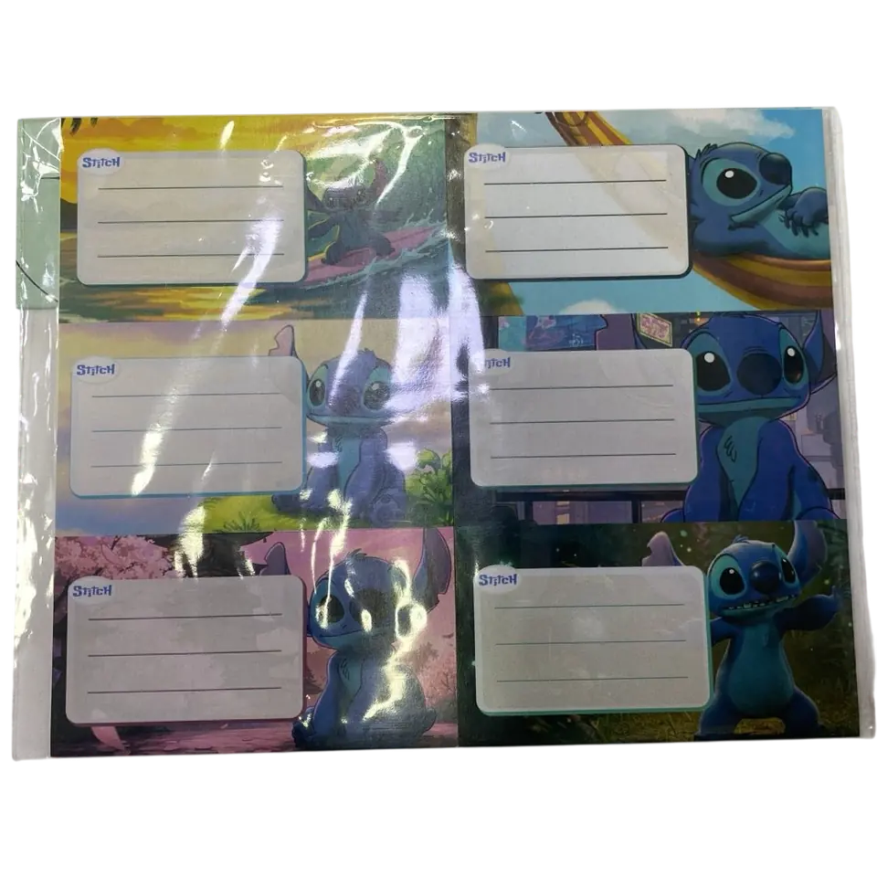 ROTULOS ESCOLARES * STITCH * ETIQUETAS X 16 UNIDADES