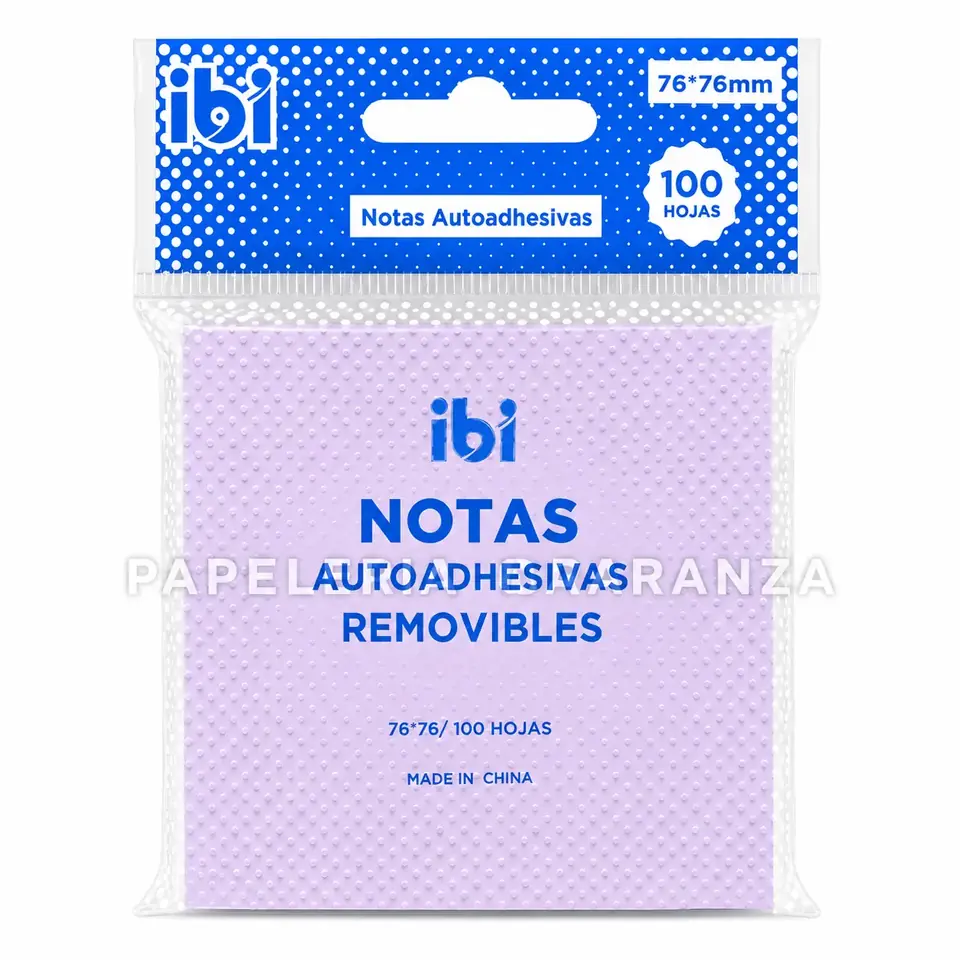 Notas Adhesivas IBI CRAFT " Lila Pastel " 75 x 75