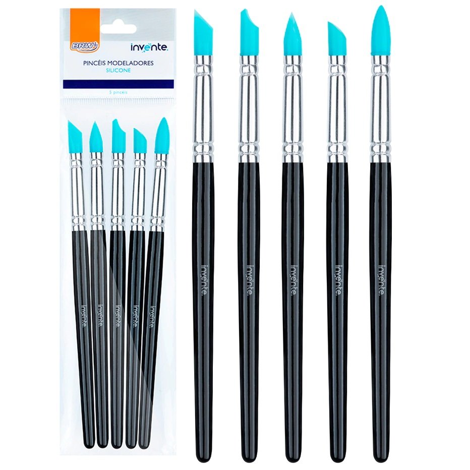 Pinceles Modeladores de Silicona x 5 unidades BRW