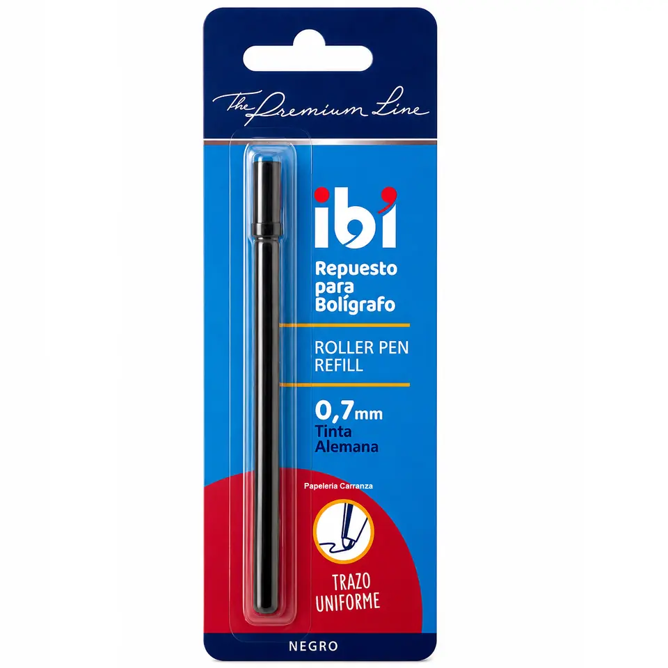 Repuesto de Lapiceras Ibi *Negro Tipo Parker* Roller Pen Refill 0.7mm