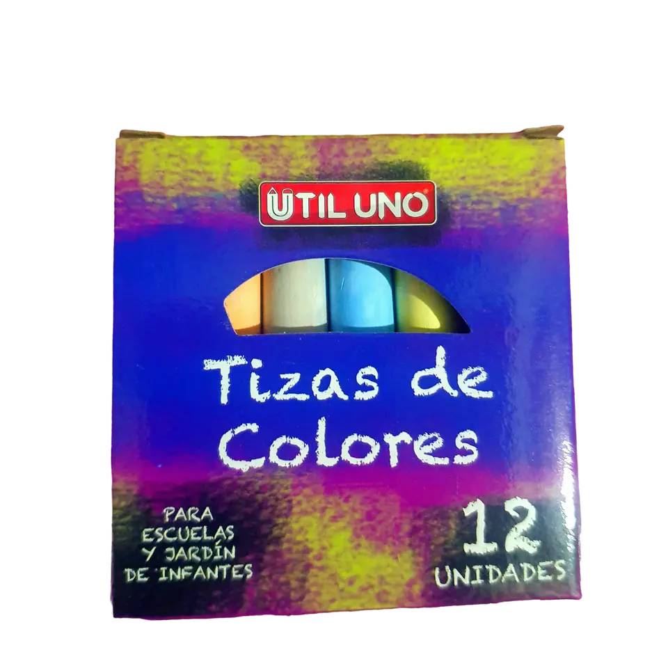 Tizas UTIL UNO x 12 " Colores "