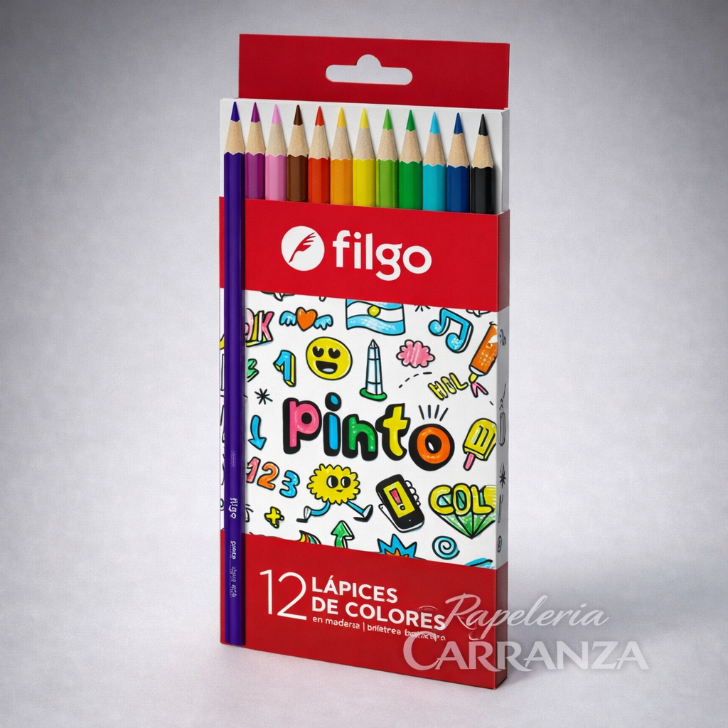 Lapices  de colores - Filgo x 12 - Largos Pinto