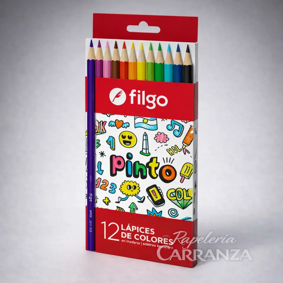 Lapices  de colores - Filgo x 12 - Largos Pinto