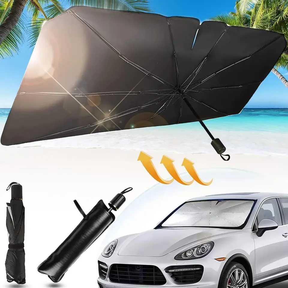 Parasol Plegable P/ Parabrisas Auto Refractario Protector c/ Funda