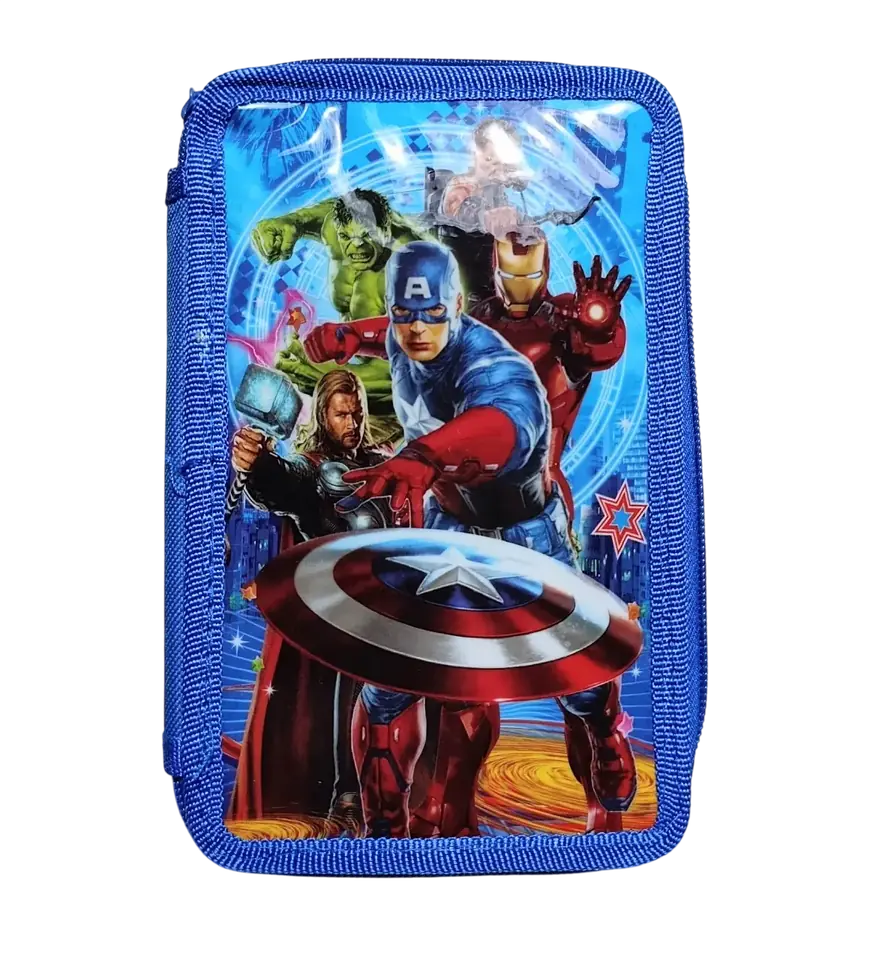 CARTUCHERAS "AVENGERS" 2 PISOS + UTILES