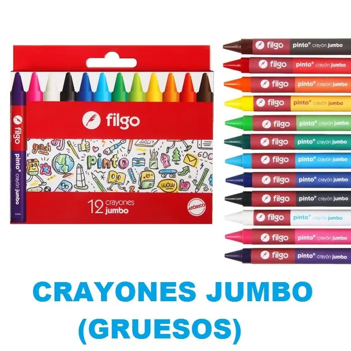 Crayones FILGO x 12 JUMBO (Gruesos)