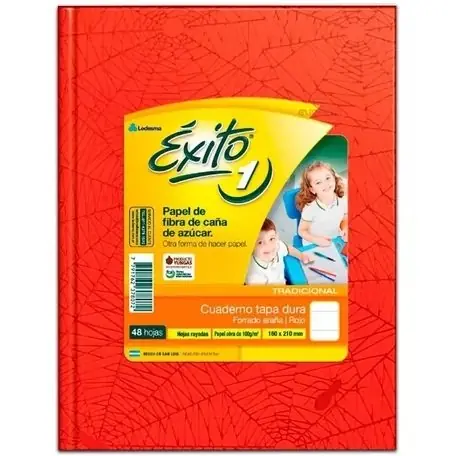 Cuaderno Tapa Dura Forrado Araña // EXITO 100 HOJAS