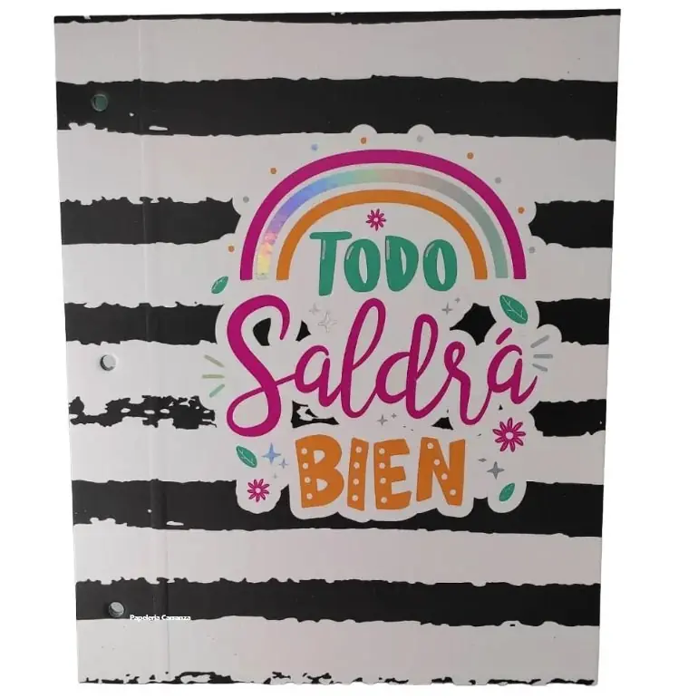 Tapa de Carpeta Escolar N3 " TODO SALDRA BIEN "