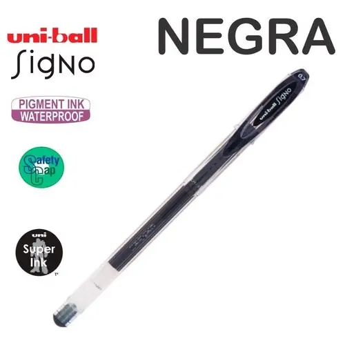 LAPICERA GEL UNIBALL NEGRA - Calidad -
