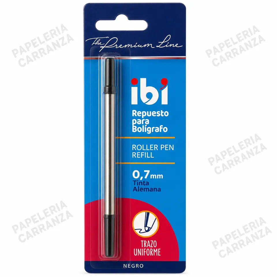 Repuesto de Lapiceras Ibi *Negro Tipo Parker* Roller Pen Refill 0.7mm BLOATING BALL