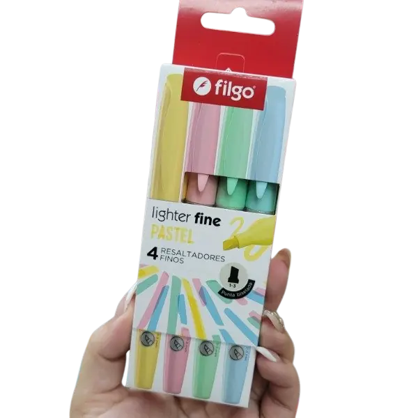 Resaltadores Filgo x 4 Pastel en Blister