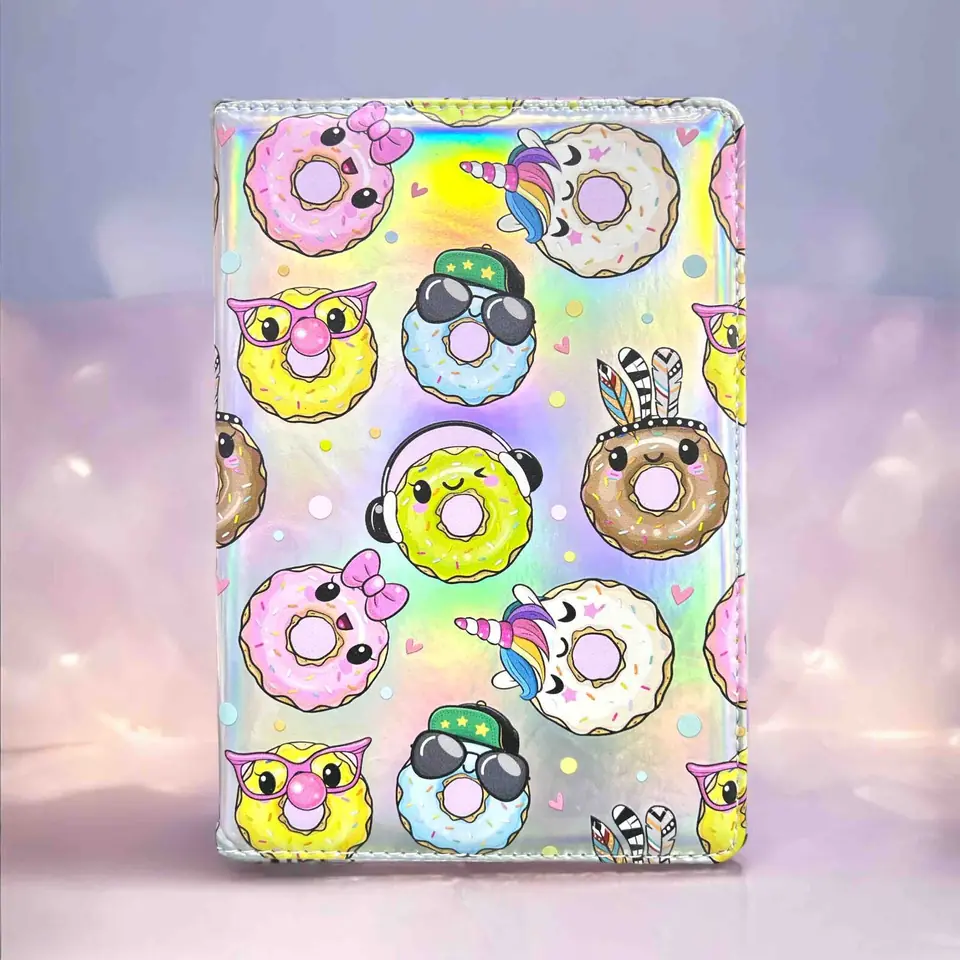 CUADERNOS PREMIUM 15 X 21 ”HOLOGRAFICO DONAS” A5 80 Hojas