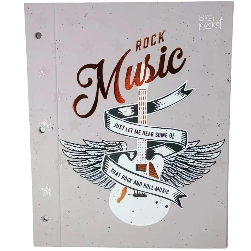 Tapa de Carpeta Escolar N3 " ROCK MUSIC " PPR