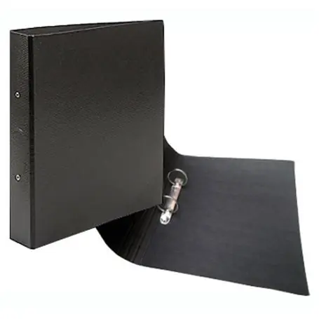Carpeta OFICIO ** FIBRA NEGRA ** 2 anillos ECONOMICA