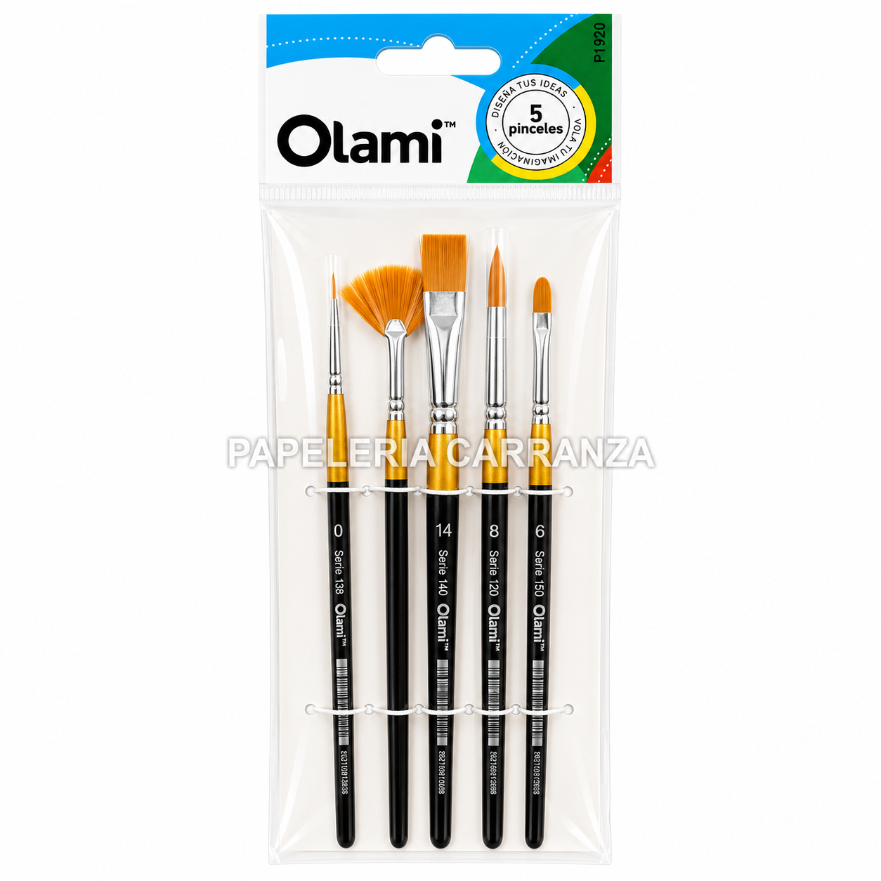 PINCELES ARTISTICA - PI920 - X 5 OLAMI