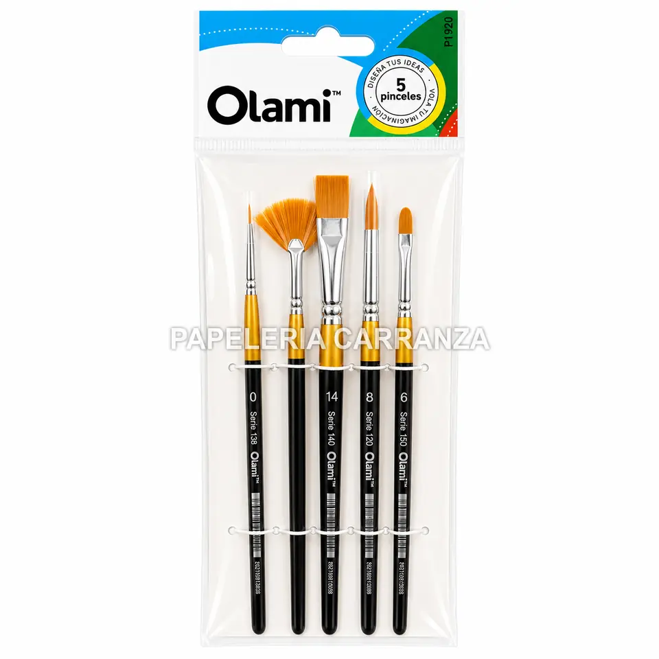 PINCELES ARTISTICA - PI920 - X 5 OLAMI