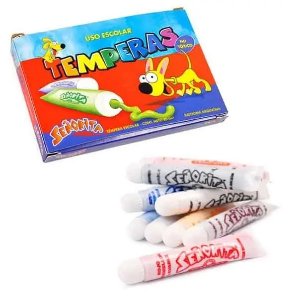 CAJA TEMPERAS x 10 COLORES SURTIDAS