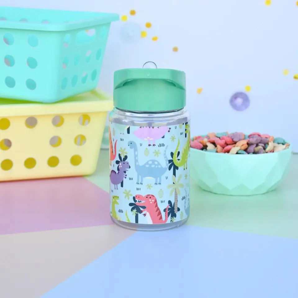 BOTELLA INFANTIL * DINOSAURIOS * CON PICO