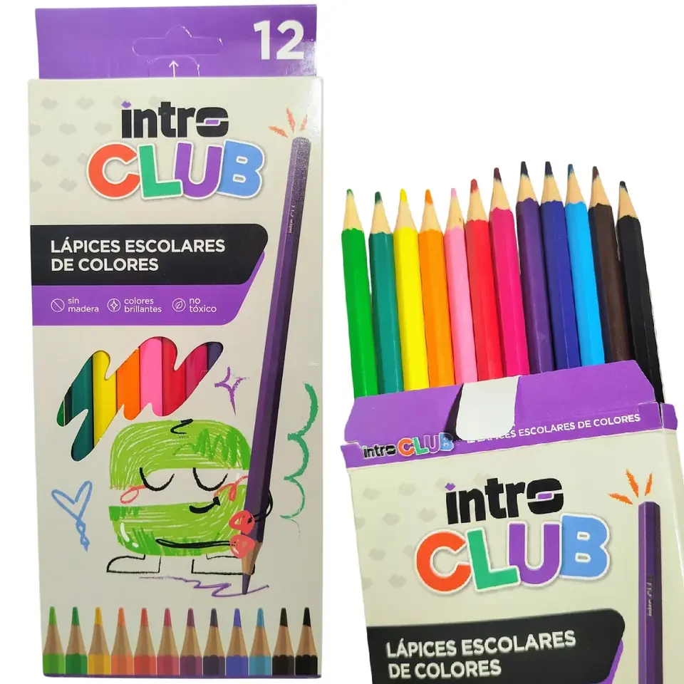 Lapices de colores -INTRO CLUB x 12-  Largos
