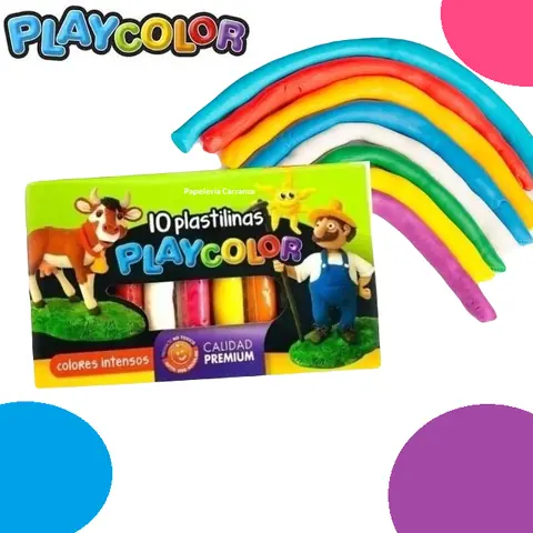 Plastilina Playcolor x 10 Blister