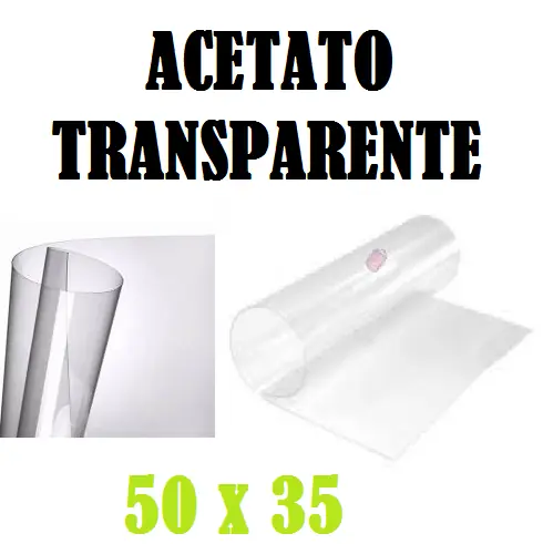 ACETATO EN PLANCHA TRANSPARENTE 50 x 35 CM