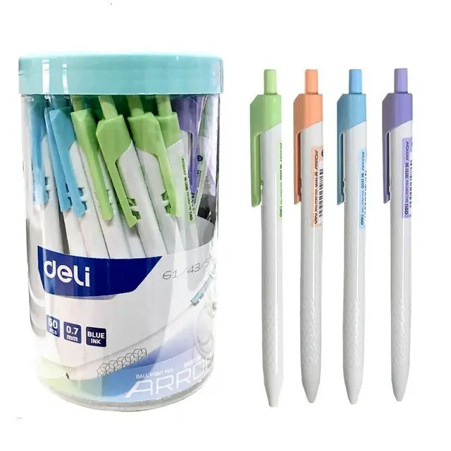LAPICERA RETRACTIL DELI ARROW ** PASTEL (NUEVO DISEÑO) ** (TINTA AZUL)