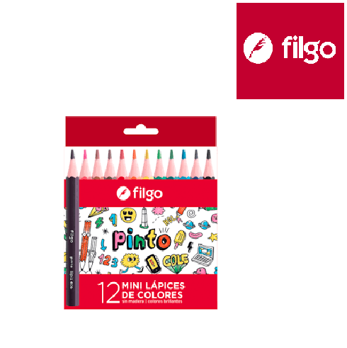 Mini Lapices Filgo x 12 Cortos