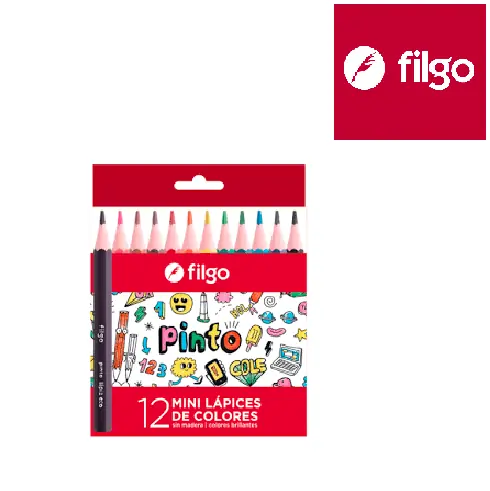 Mini Lapices Filgo x 12 Cortos
