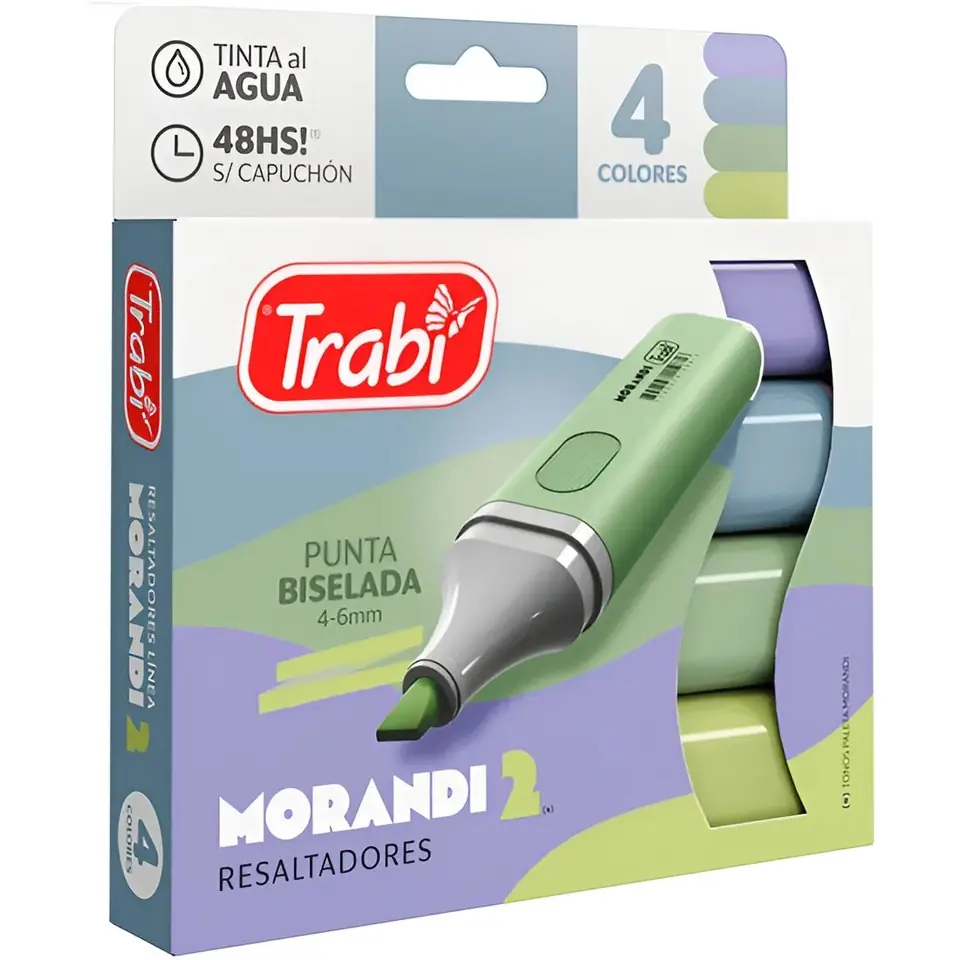 Caja Resaltadores Trabi * MORANDI (N° 2) x 4 * Chatos